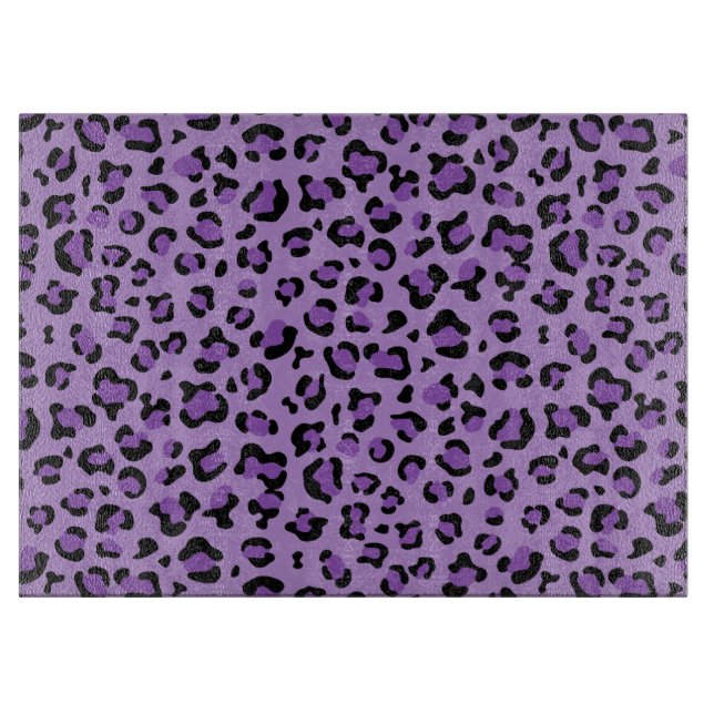 Leopardendrucke, Leoparden-Spots, Lila Leopard Schneidebrett (Vorderseite)