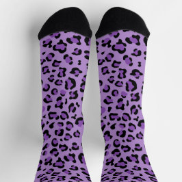 Leopardendrucke, Leoparden-Spots, Lila Leopard Socken