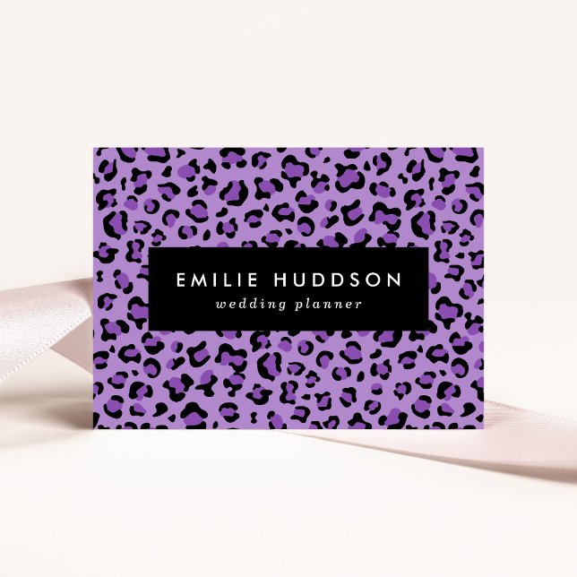 Leopardendrucke, Leoparden-Spots, Lila Leopard Visitenkarte (Von Creator hochgeladen)