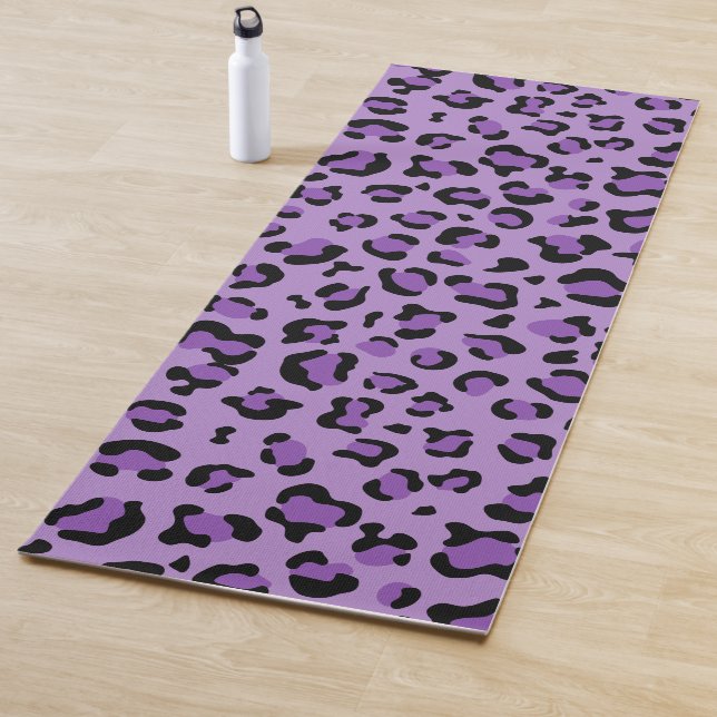 Leopardendrucke, Leoparden-Spots, Lila Leopard Yogamatte (Beispiel)