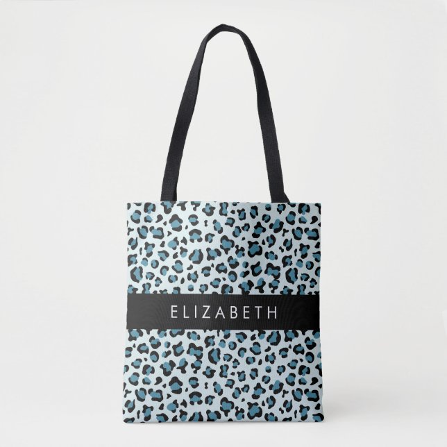 Leopardendrucke, Spots, Blauer Leopard, Ihr Name (Vorderseite)