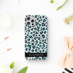 Leopardendrucke, Spots, Blauer Leopard, Ihr Name Case-Mate iPhone Hülle