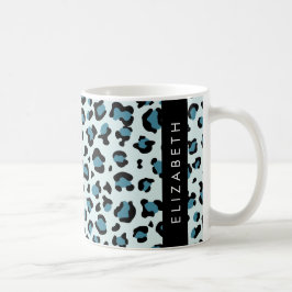 Leopardendrucke, Spots, Blauer Leopard, Ihr Name Kaffeetasse