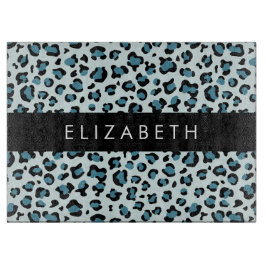 Leopardendrucke, Spots, Blauer Leopard, Ihr Name Schneidebrett