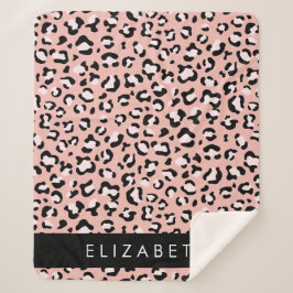 Leopardendrucke, Spots, rosa Leoparden, Ihr Name Sherpadecke