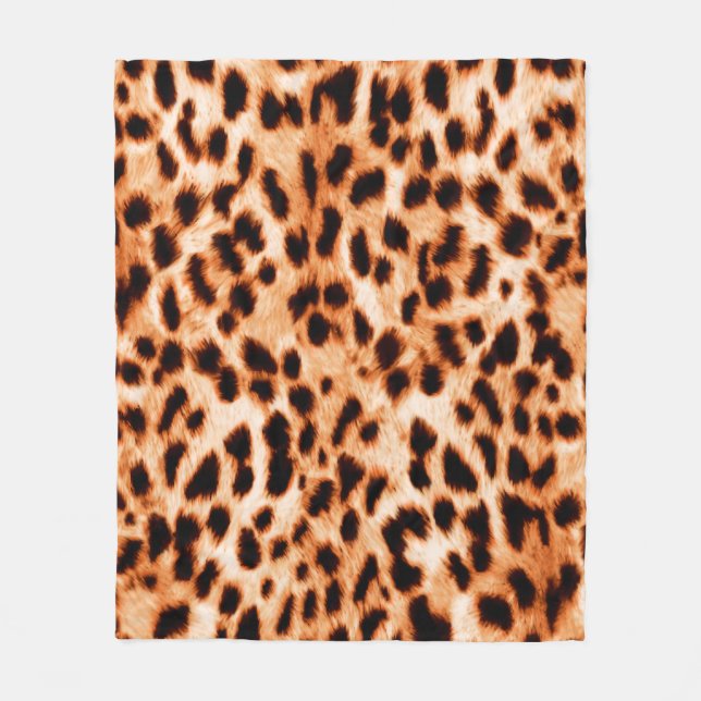 Leopardendrucktextur Fleecedecke (Vorderseite)