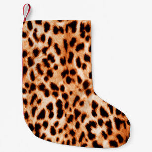 Leopardendrucktextur Kleiner Weihnachtsstrumpf