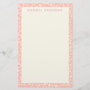 Leopardendrucktextur   Personalisiert Stationer Briefpapier
