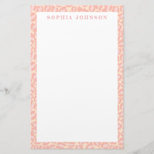 Leopardendrucktextur Personalisiert Stationer Briefpapier