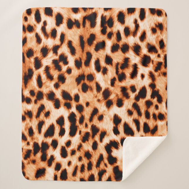Leopardendrucktextur Sherpadecke (Vorderseite)