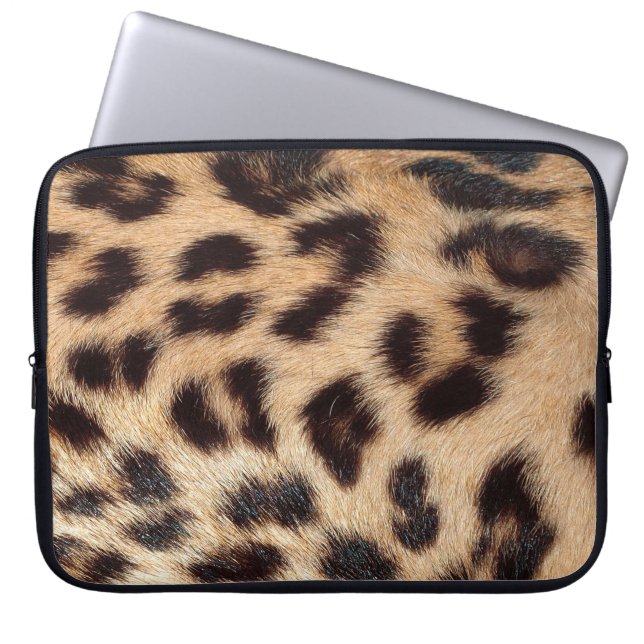 Leopardendrucktextur-Trend Laptopschutzhülle (Vorderseite)