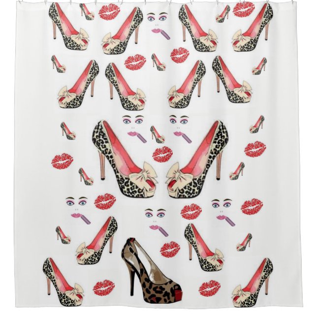 Leopardenduschvorhang Duschvorhang (Vorderseite)