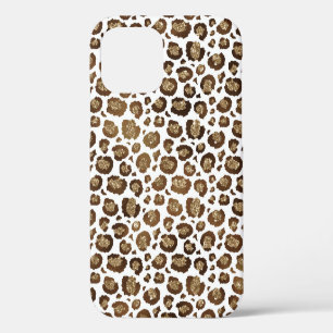 Leopardenflecken Wilde Tiere Golden Glitter Safari iPhone 12 Hülle