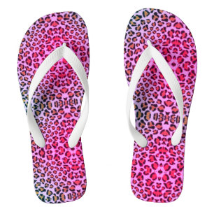 Leopardengeflecht Flip Flops
