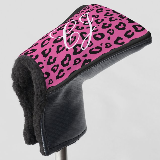 Leopardengolfaccessoires für sie golf headcover (3/4 Vorderseite)