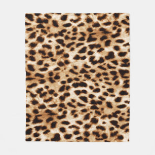 Leopardenhaut, authentisches Wildtiermuster. Fleecedecke
