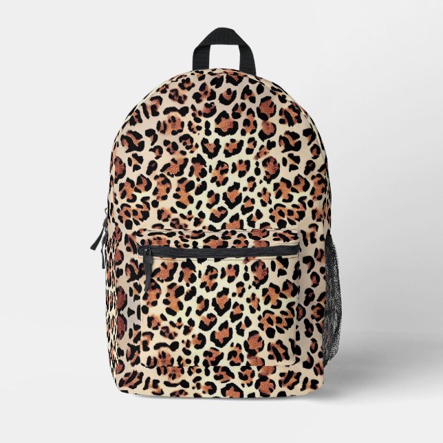 Leopardenhaut Bedruckter Rucksack (Vorderseite)