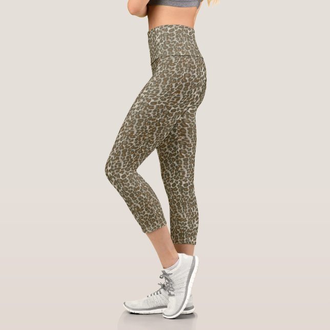 Leopardenhaut Capri Leggings (Links)