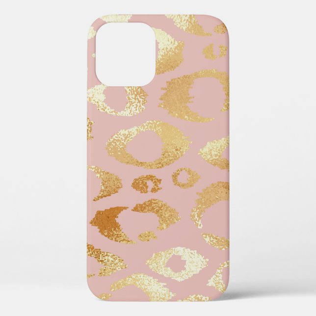 Leopardenhaut, goldene Rose Case-Mate iPhone Hülle (Rückseite)