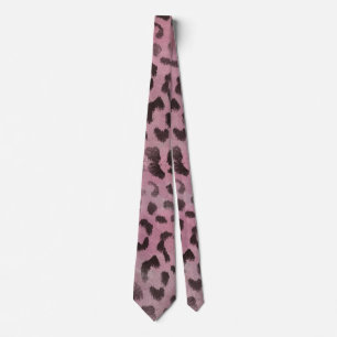 Leopardenhaut in rosa Rose Krawatte