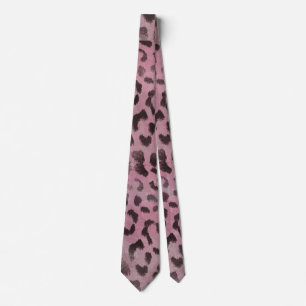 Leopardenhaut in rosa Rose Krawatte