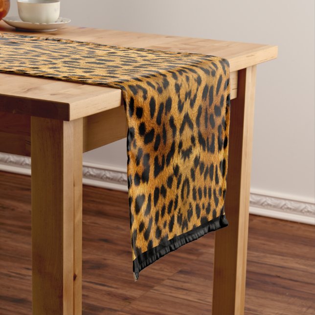 Leopardenhaut Kurzer Tischläufer (Beispiel)