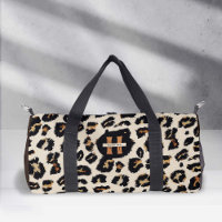 Leopardenhaut, modernes Tiermuster, Monogramm