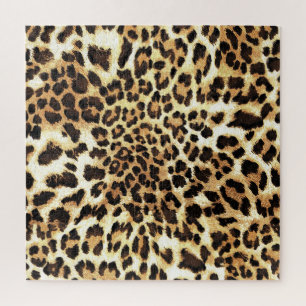 Leopardenhaut, nahtlose Musterkonstruktion. Puzzle