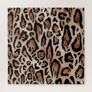 Leopardenhaut: nahtloses Muster. Puzzle