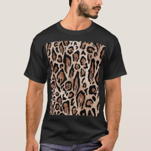 Leopardenhaut: nahtloses Muster. T-Shirt