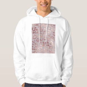 Leopardenhaut: Rose Gold Eleganz. Hoodie