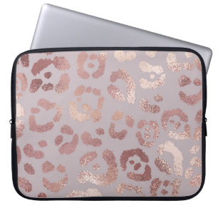 Leopardenhaut: Rose Gold Eleganz. Laptopschutzhülle