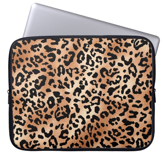 Leopardenhaut Stilvolles Bluse-Design mit Leoparde Laptopschutzhülle (Vorderseite)