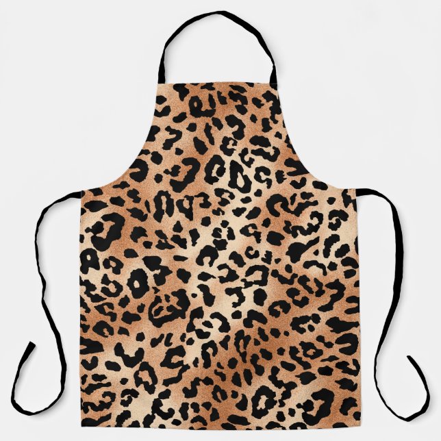 Leopardenhaut Stilvolles Bluse-Design mit Leoparde Schürze (Vorderseite)