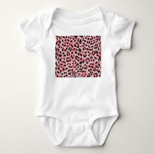 Leopardenhaut: Vintage nahtlose Textur Baby Strampler