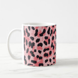 Leopardenhaut: Vintage nahtlose Textur Kaffeetasse