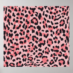 Leopardenhaut: Vintage nahtlose Textur Poster