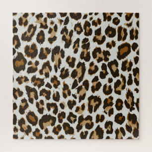 Leopardenhaut: Vintage Nahtlose Textur Puzzle
