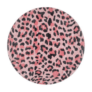 Leopardenhaut: Vintage nahtlose Textur Schneidebrett