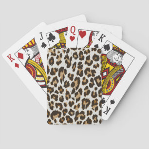Leopardenhaut: Vintage Nahtlose Textur Spielkarten