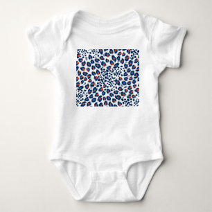 Leopardenhaut: Vintages nahtloses Muster. Baby Strampler