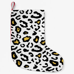 Leopardenhautnahtloses Muster Kleiner Weihnachtsstrumpf