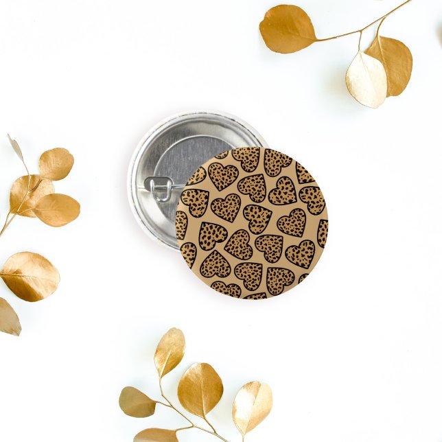 Leopardenherzen Button (Von Creator hochgeladen)