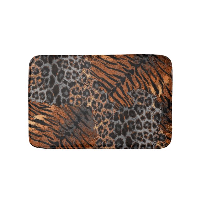 Leopardenledermode Badematte (Vorderseite)