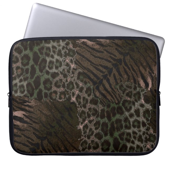 Leopardenledermode Laptopschutzhülle (Vorderseite)