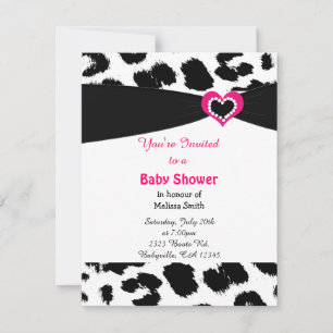Leopardenmuster-Baby-Shower-Einladung Einladung