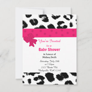 Leopardenmuster-Baby-Shower-Einladung Einladung