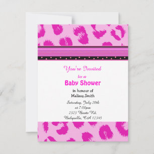 Leopardenmuster-Baby-Shower-Einladung Einladung