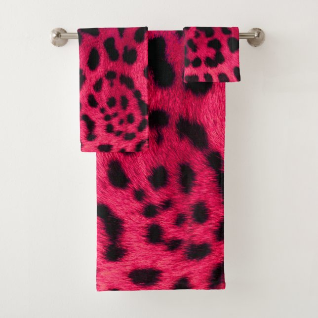 Leopardenmuster Badhandtuch Set (Insitu)