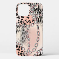 Leopardenmuster, Blume, Kette, Rose
